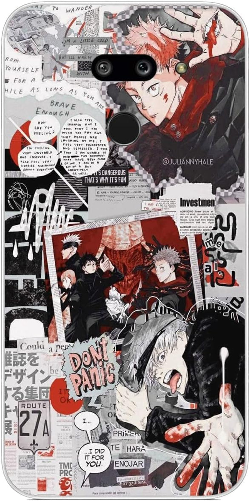 Compatible with LG G8 | LG G8 Thinq Case Jujutsu Gojo with Kaisen Satoru 122 Japanese Anime Design Soft Ultra-Thin Cover Case Clear  CUENDX Jujutsu Gojo With Kaisen Satoru 597  