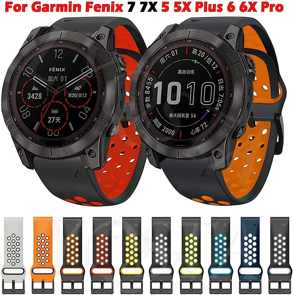 MAALYA Quickfit 26 22Mm Smart Bands for Garmin Fenix 7X 7 6 6X Pro 5 5X plus 3HR Epix Easyfit Silicone Smartwatch Bracelet Wrist Straps  MAALYA   