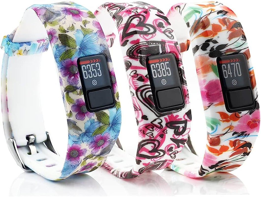 Honecumi Vivofit Jr Bands Compatible with Garmin Vivofit Jr 2 Band/Vivofit 3 Replacement Band for Kids Boys Girls Men Women Vivofit Jr 2 Watchband Wristband Strap Accessories Bands with Secure Clasp  honecumi 3 Pattern Type 1  