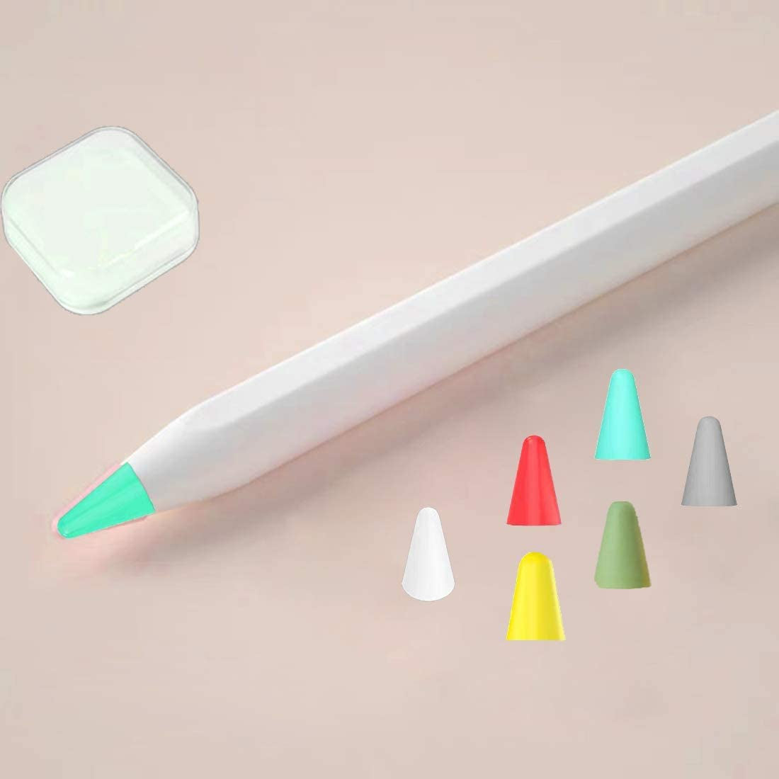 Happycover Compatible with Apple Pencil Tips, Professional Liquid Silicone Nibs Cover Replacement for 1St & 2Nd Gen, Writing Anti-Slip Protective Case for Apple Ipad Pencil. (Black)  ZSHK Mixs-M  