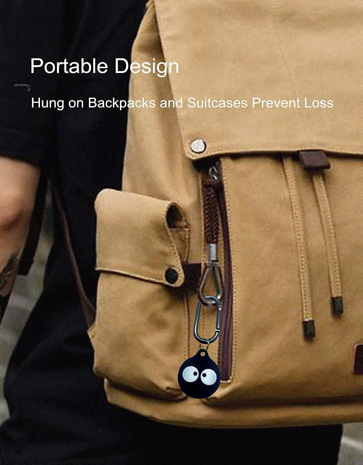 3 Pack Protective Case Compatible with Apple Airtag Cases, Cute Cartoon Silicone Protective Holder for Airtag Keychain, Pet,Luggage, Newest Design  Carrehome   