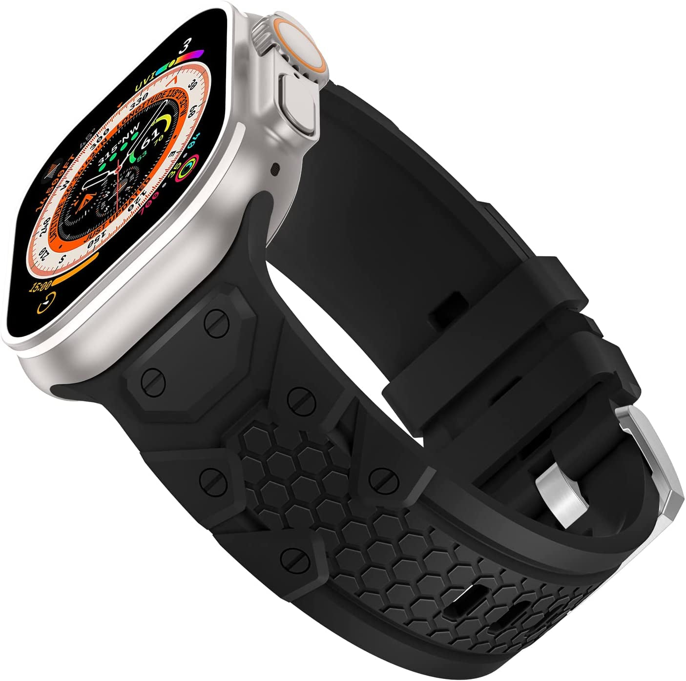 Sport Band Compatible with Apple Watch Ultra Band 49Mm 45Mm 44Mm 42Mm for Men, Soft Silicone Wristbands Replacement Strap for Iwatch Ultra Series SE 8 7 6 5 4 3 2 1  Wewatri   