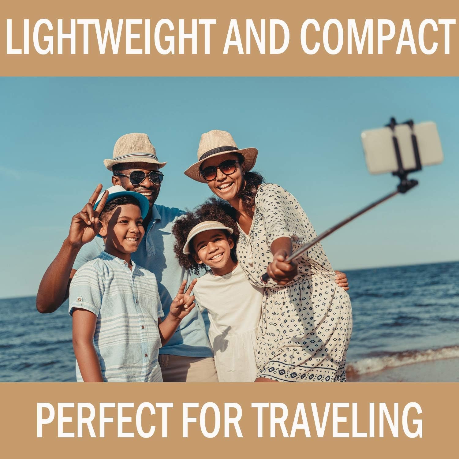 Deco Essentials Telescopic Metal 33" Selfie Stick W/Tripod and Wireless Remote for Ios/Android, Perfect for Travel, Outdoor Adventures, Beach Trips, Parties, Easy to Store  Deco Essentials   