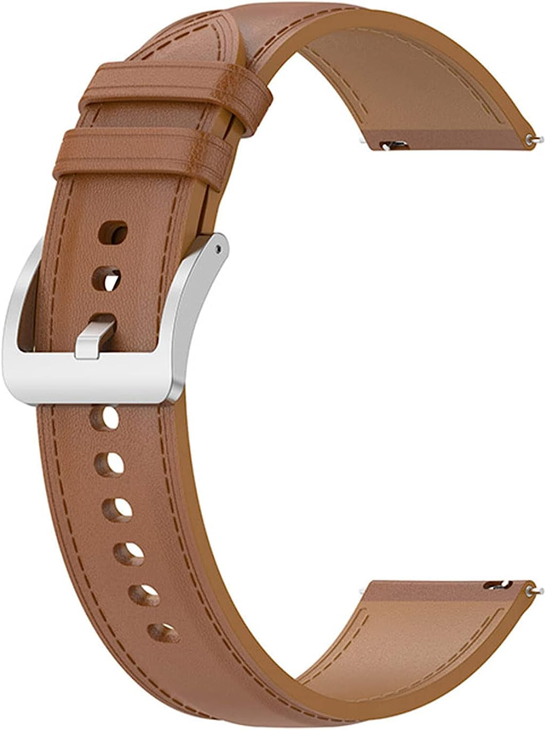20Mm Leather Strap Fits for Samsung Galaxy Watch 5/5 Pro Strap, Genuine Leather Wristband Bracelet Band Replacement for Galaxy Watch 4  Generic Light Brown  