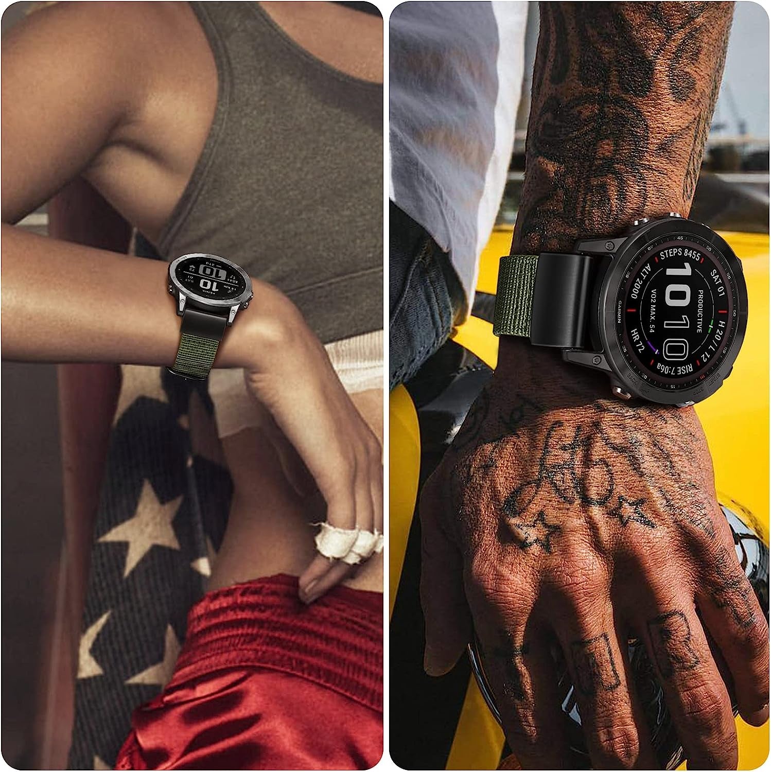 Fintie 20Mm Band Compatible with Garmin Fenix 7S / Fenix 6S / Fenix 5S, Quickfit Soft Woven Nylon Sport Strap Compatible with Garmin Fenix 5S Plus/Fenix 6S Pro/Sapphire/Descent Mk2S Smartwatch  FINTIE   