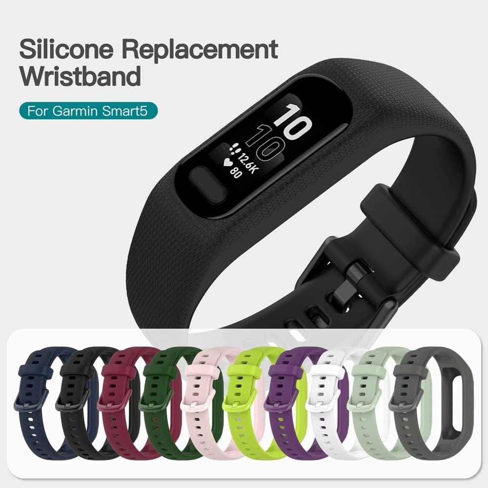 DFAMIN 3Pcs Soft Silicone Bands for Garmin Vivosmart 5 Straps Replacement Sport Colourful Strap for Vivosmart 5 Wristbands  DFAMIN   