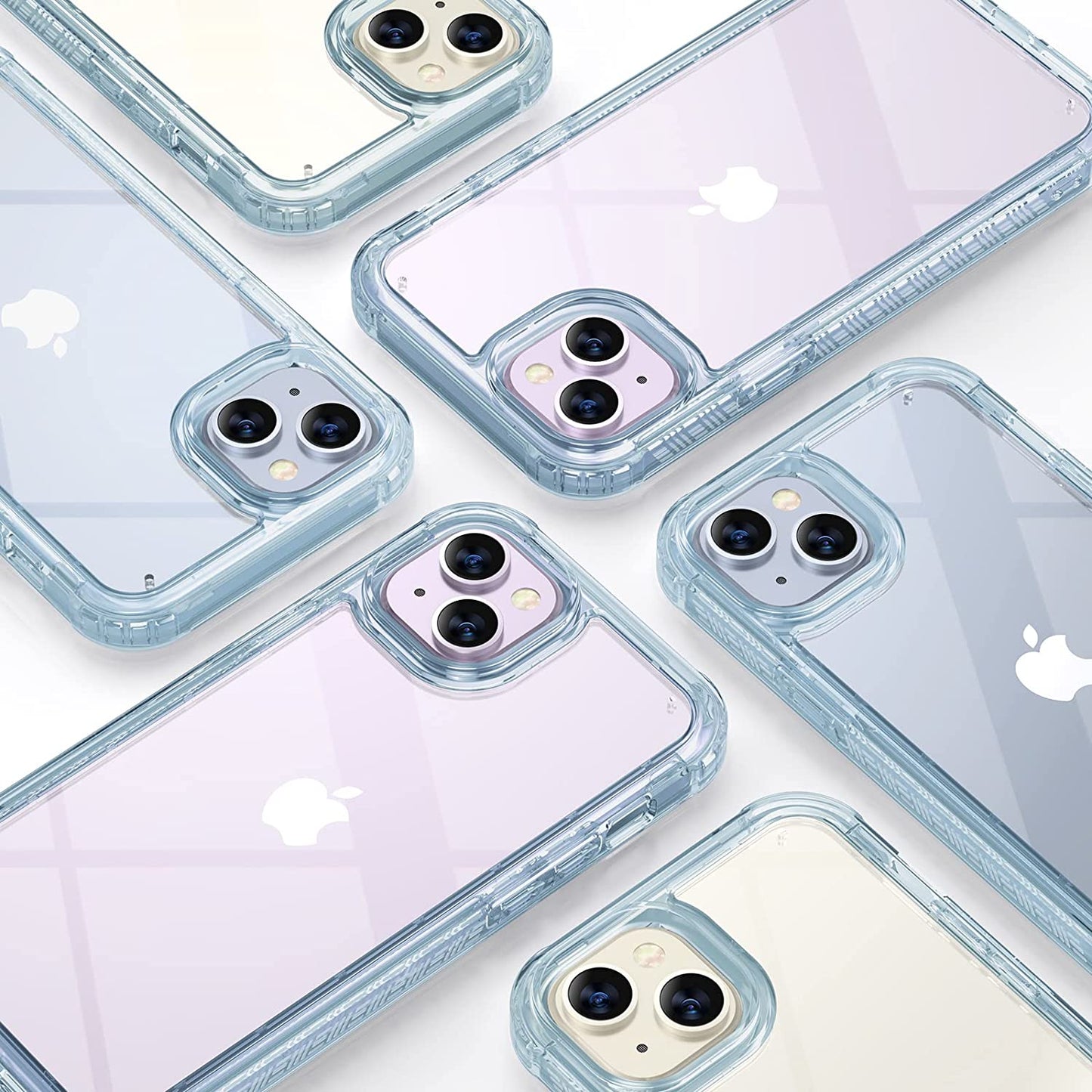 Diaclara Designed for Iphone 14 Case, Full Body Rugged Case with Built-In Touch Sensitive Anti-Scratch Screen Protector, with Camera Lens Protector for Iphone 14 6.1" (Clear Blue)  Diaclara   