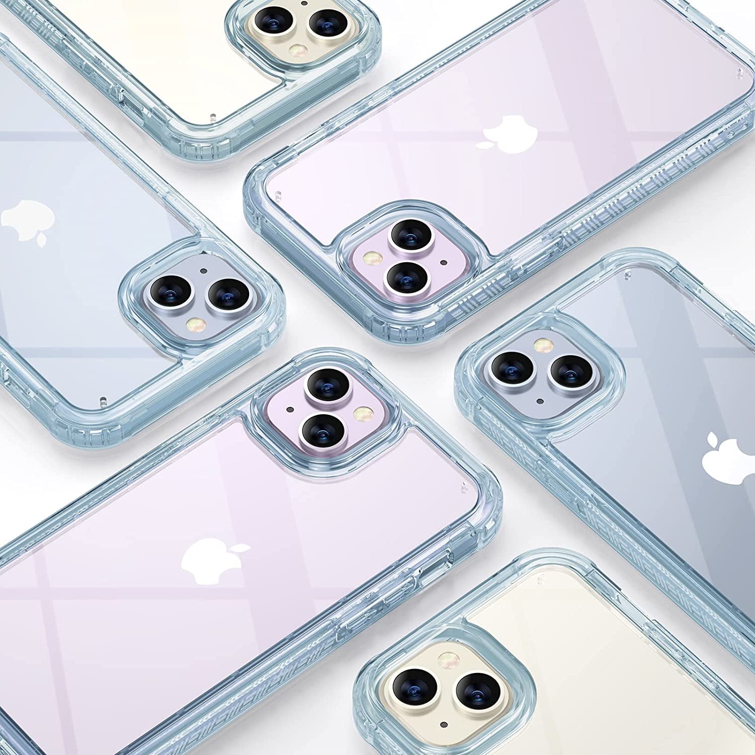 Diaclara Designed for Iphone 14 Case, Full Body Rugged Case with Built-In Touch Sensitive Anti-Scratch Screen Protector, with Camera Lens Protector for Iphone 14 6.1" (Clear Blue)  Diaclara   