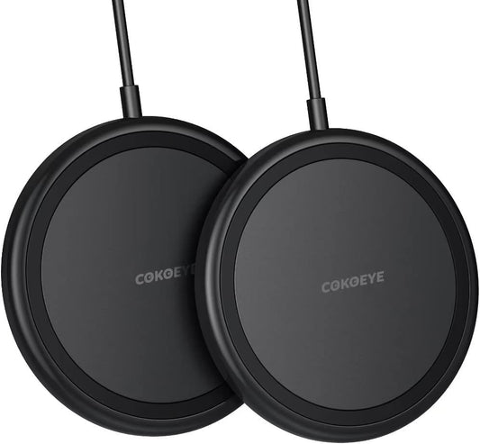 Wireless Charger 2-Pack 10W for Iphone Wireless Charger Pad COKOEYE, Max Fast Wireless Phone Charger for Iphone 14/14 Plus/14 Pro/14 Promax/13 Series/12/11/Samsung S22/S21/S20/Airpods Pro  COKOEYE   