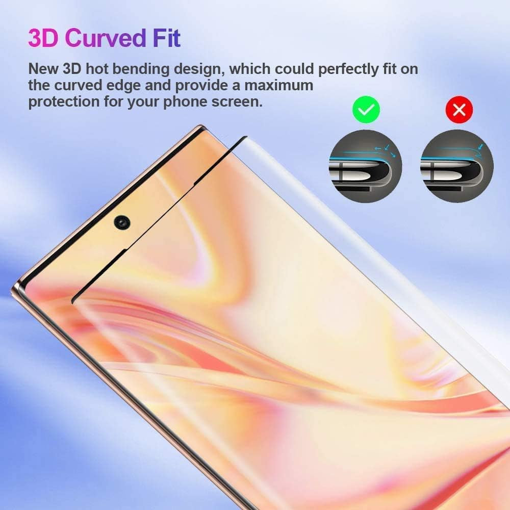 [2+2 Pack] Galaxy Note 20 Ultra Screen Protector Include 2 Pack Tempered Glass Screen Protector + 2 Pack Tempered Glass Camera Lens Protector,3D Curved,Hd Clear for Samsung Galaxy Note 20 Ultra 5G  UIYTRAESTING   