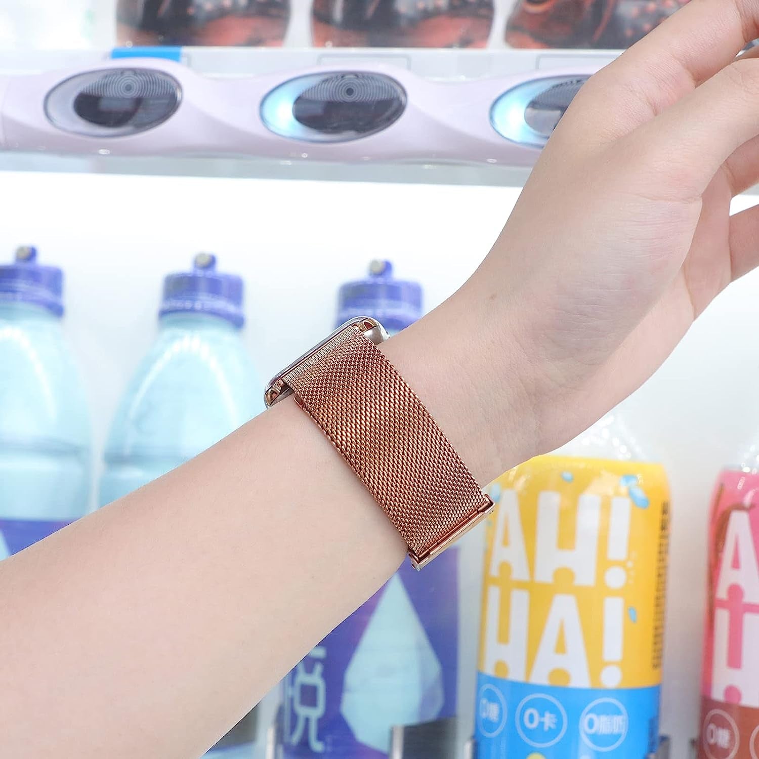 BHGOCA Compatible with Apple Watch Band Series 8 7 6 5 4 3 2 1 44Mm 38Mm 45Mm 40Mm 41Mm 49Mm 42Mm 38Mm, Stainless Steel Mesh Loop Watch Band for Iwatch Bands, Gold Apple Watch Bands for Women  BHGOCA   