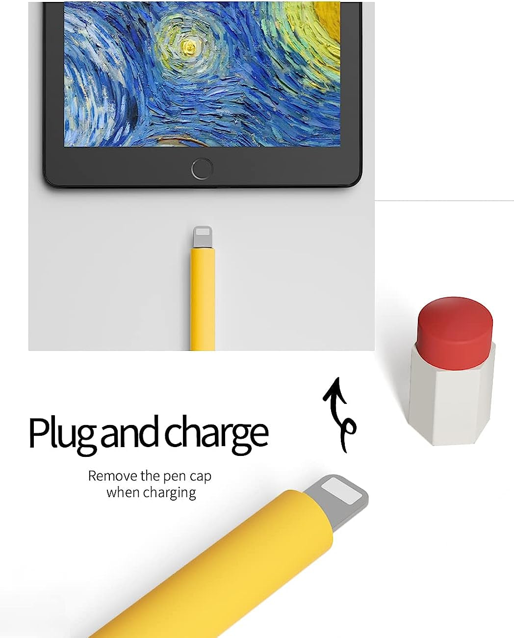 ELETIUO Silicone Case for Apple Pencil 1St Gen,Vintage Protective Grip Sleeve Cover,Compatible with Ipad Pro 9.7"/10.5"/12.9"  Litumfen   