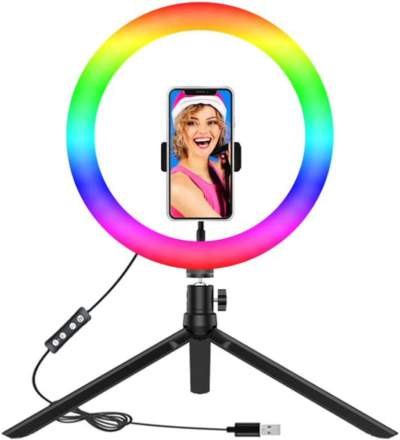 Selfie LED Stand Ring Light with Tripod Stand, Phone Holder,10” Inch Ring Multicolor 126 LED Light  Shenzhen XTW Electronic Co., Ltd.   