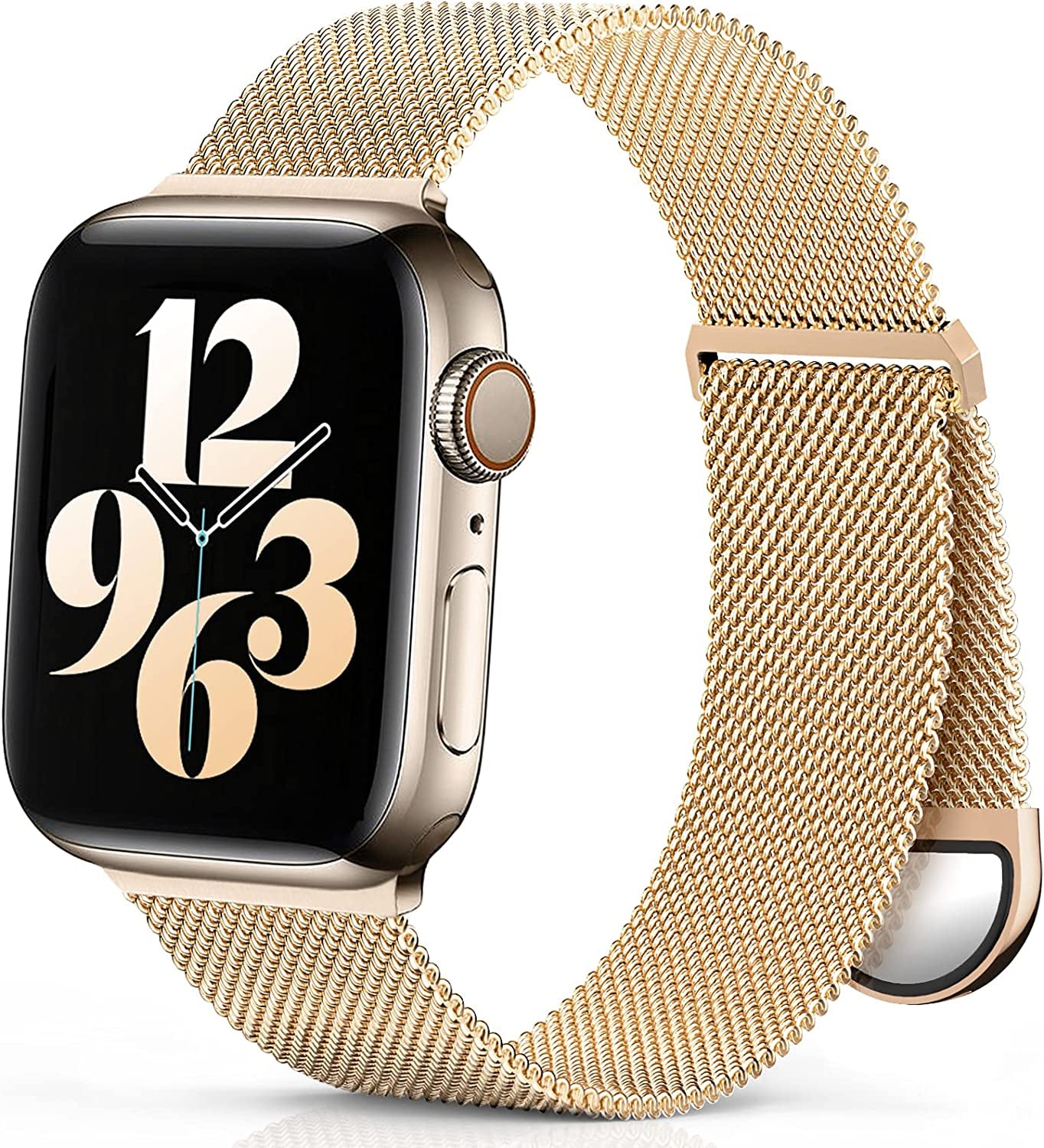 ZALAVER Metal Band Compatible with Apple Watch Bands 38Mm 40Mm 41Mm 42Mm 44Mm 45Mm 49Mm Women Men, Adjustable Magnetic Stainless Steel Mesh Replacement Strap for Iwatch Ultra Series 8 7 6 5 4 3 2 1 SE  ZALAVER   
