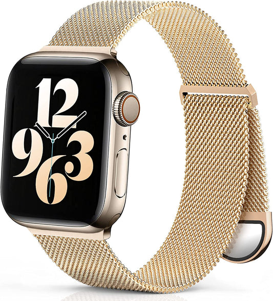 ZALAVER Metal Band Compatible with Apple Watch Bands 38Mm 40Mm 41Mm 42Mm 44Mm 45Mm 49Mm Women Men, Adjustable Magnetic Stainless Steel Mesh Replacement Strap for Iwatch Ultra Series 8 7 6 5 4 3 2 1 SE  ZALAVER   