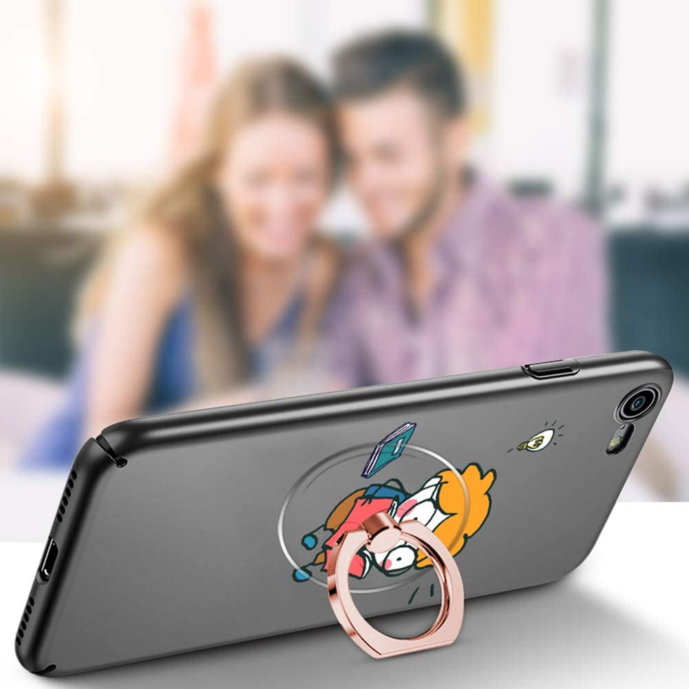 Jsoerpay Cell Phone Ring Holder, Transparent Ring Holder 360°Rotation Finger Ring Stand, Clear Cell Phone Kickstand Compatible with Most of Phones, Tablet and Case, (2Silver+1Black+1Rose Gold)  Silitraw   