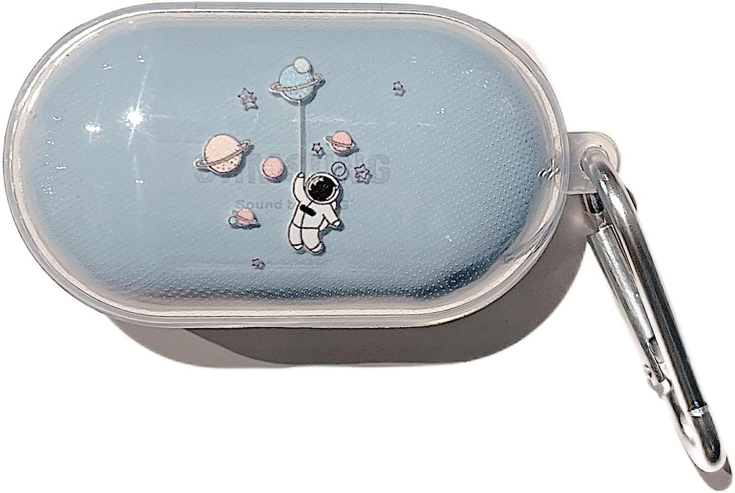 CASEVERSE Case for Samsung Galaxy Buds plus (2020) /Galaxy Buds (2019), Protective Hard Cover Skin with Keychain Carabiner Support Wireless Charging  CASEVERSE Astronaut 1  