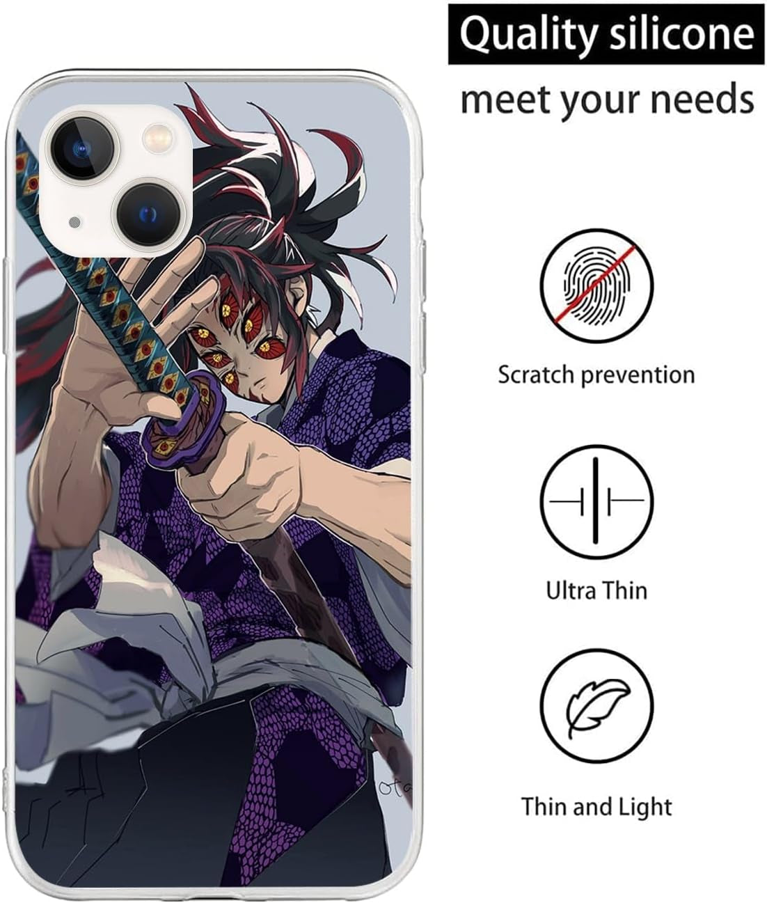 TINTAG Compatible with LG G6 | LG G6+ | LG G6 plus Case Cool with Kokushibou 773, Anime Phone Cases Shockproof Soft TPU Case Clear  TINTAG   