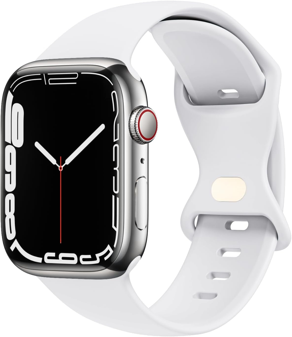 STG Sport Watch Band Compatible with Apple Watch Band 38Mm 40Mm 41Mm 42Mm 44Mm 45Mm 49Mm S/M M/L for Women/Men Waterproof Soft Silicone Replacement Strap Accessories for Iwatch Ultra SE Series 8/7/6/5/4/3/2/1 (38Mm/40Mm/41Mm S/M, Clover)  STG White 38mm/40mm/41mm 