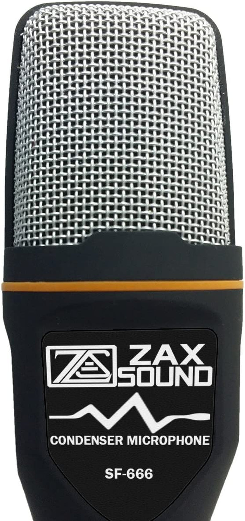 Zaxsound SF666PRO Professional Cardioid Condenser Microphone and Tripod Stand for PC, Laptop, Iphone, Ipad, Android Phones, Tablets, Xbox and Youtube Recording 6" Black  ZaxSound   
