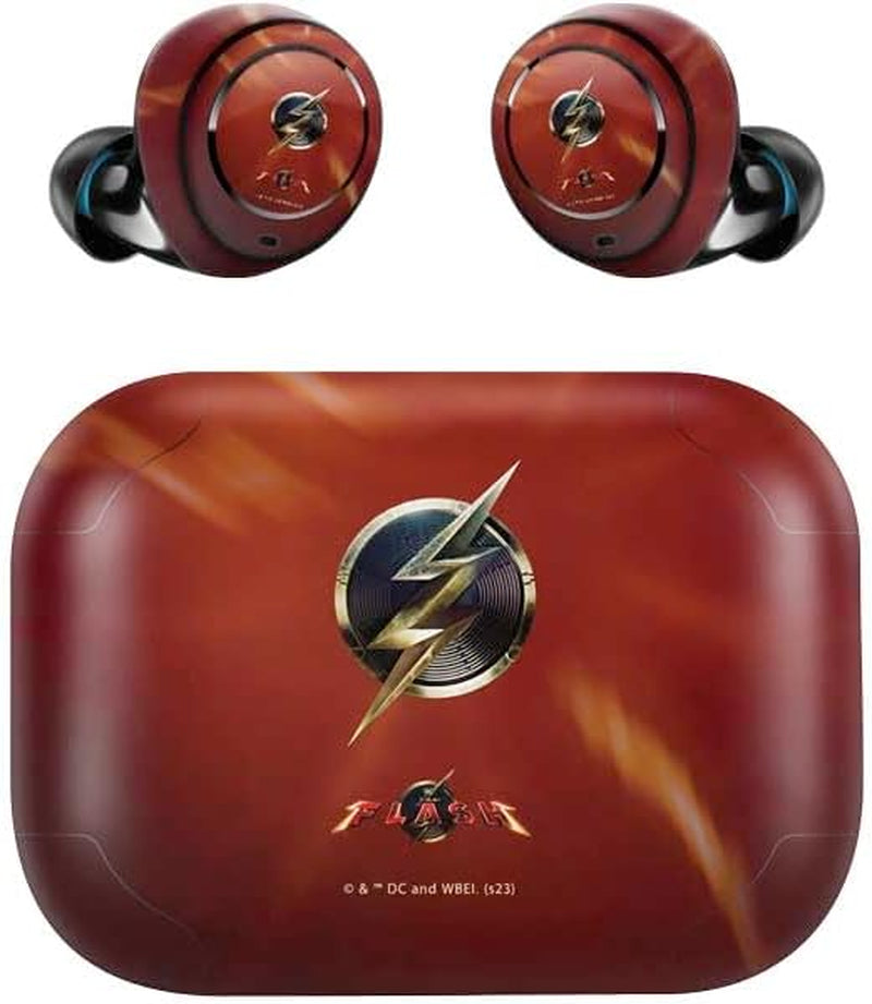 Skinit Decal Skin Compatible with Echo Buds - Officially Licensed Warner Bros the Flash Movie: Logo Poster Design  Skinit   