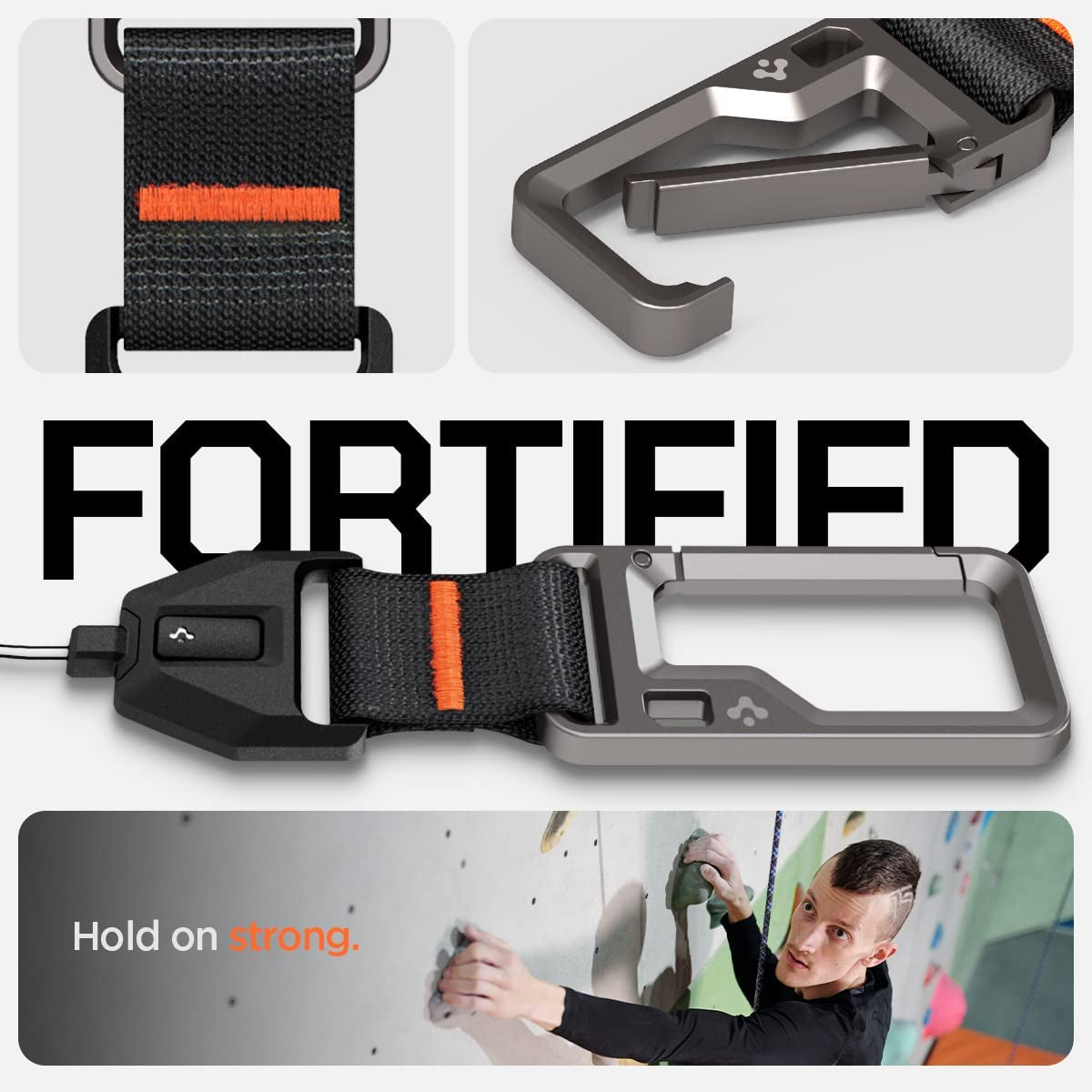 Spigen Lanyard with Carabiner Designed for Airpods Pro 2 (2022) Durable Lanyard Strap with Carabiner [Airpods Pro 2Nd Generation/Universal Lanyard] - Black  Spigen   