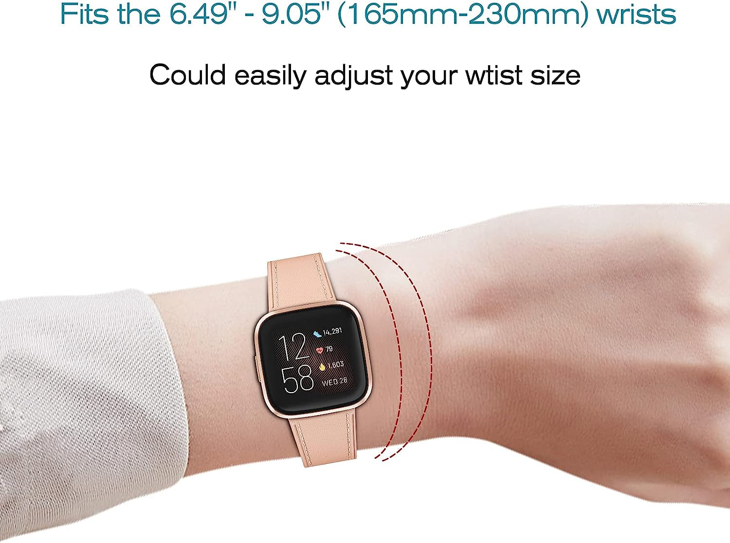 KENOBEE Leather Band Compatible with Versa 2 / Versa Lite/Versa/Versa Special Edition Fitness Smart Watch, Genuine Leather Band Replacement Strap Wristband for Women Men  KENOBEE   