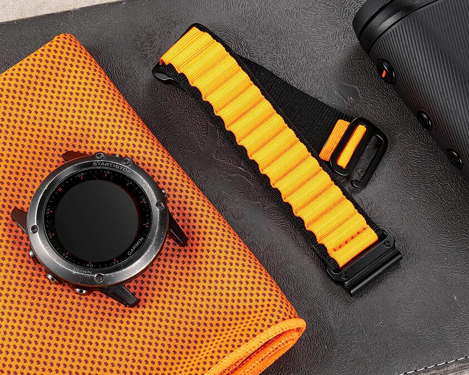 Compatible with Garmin, Rugged Woven Nylon Sport Band with G-Hook Watch Band for Fēnix/Forerunner/Vivoactive/Approach/Marq/Quatix/D2 Series Tough Replacement Band for Men  torbollo   