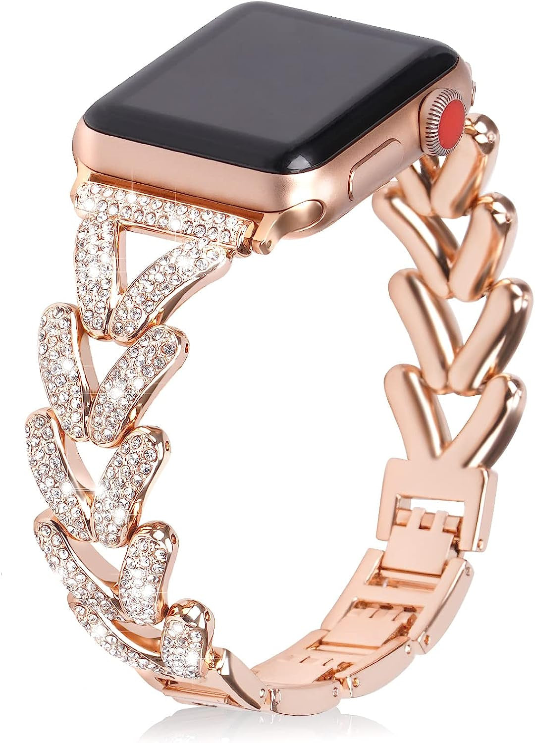 Add Bling to Your Watch with Our Metal Diamond Band - Compatible with Apple Watch Series 8/7/6/5/4/3/2/1/Se/Ultra- Shiny and Stylish for Women in Sizes 38Mm 40Mm 41Mm 42Mm 44Mm 45Mm 49Mm  Dnoivr   