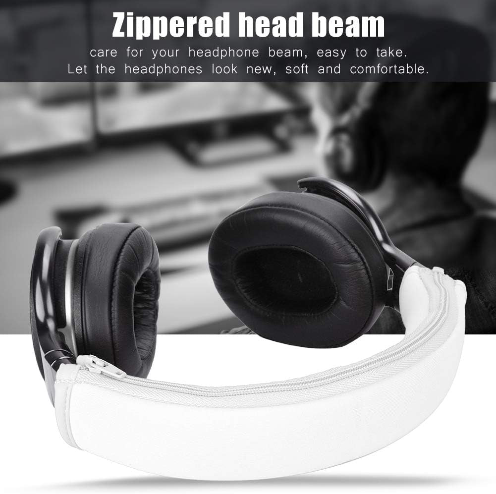 Replacement Headband Cushion Portable Original Quality Headset Headband Pad Cover Care Headphone Beam Anti-Slip Flexible Soft and Comfortable, Suitable for Iron Triangle M50(White)  Zopsc   
