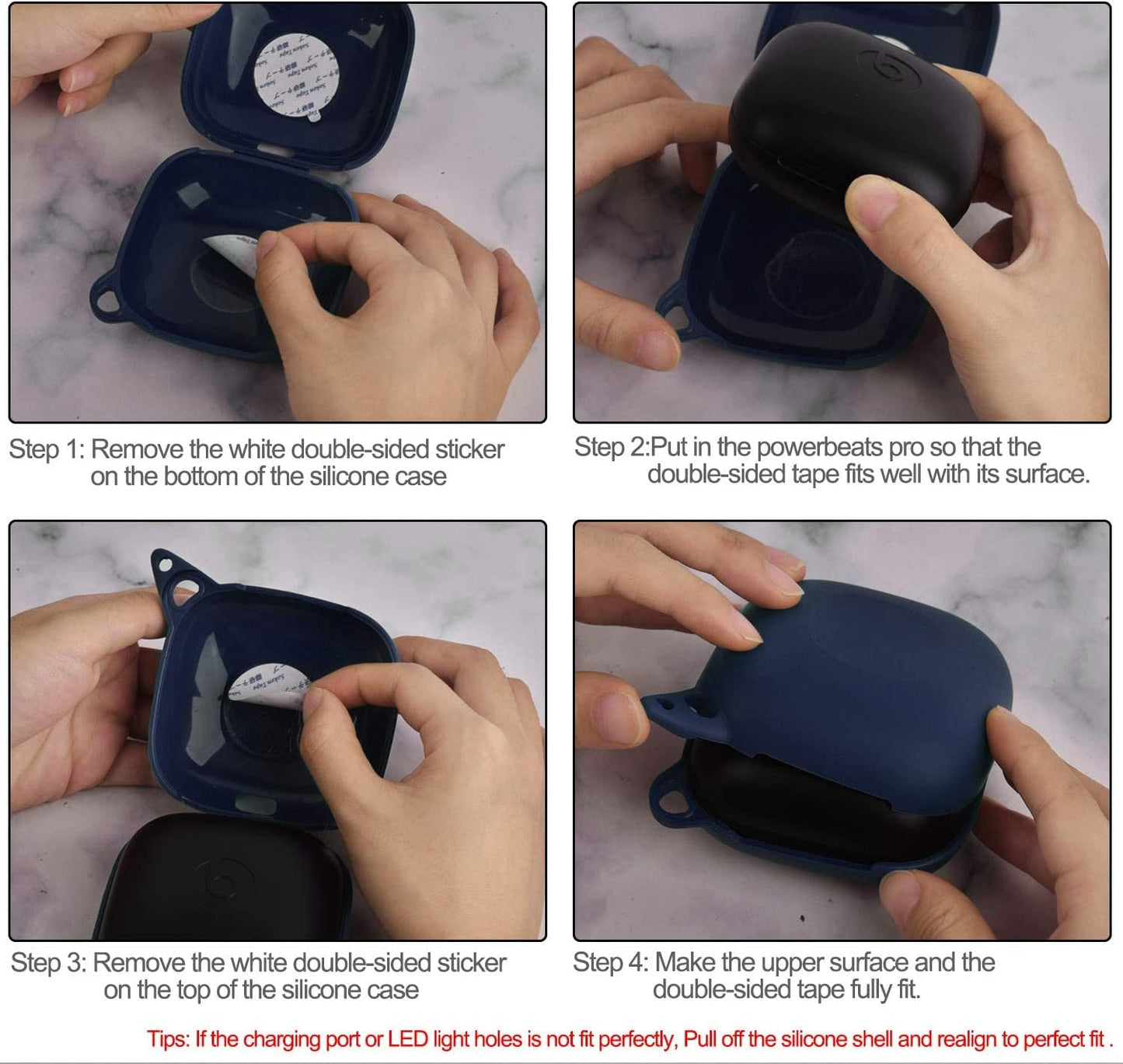 TOROTOP Case Compatible for Powerbeats Pro Case Cover,Anti-Lost & Shockproof Easy Carrying Silicone Case Accessories with Keychain and Soft Portable Storage Travel Carrying Case (Black)  TOROTOP   