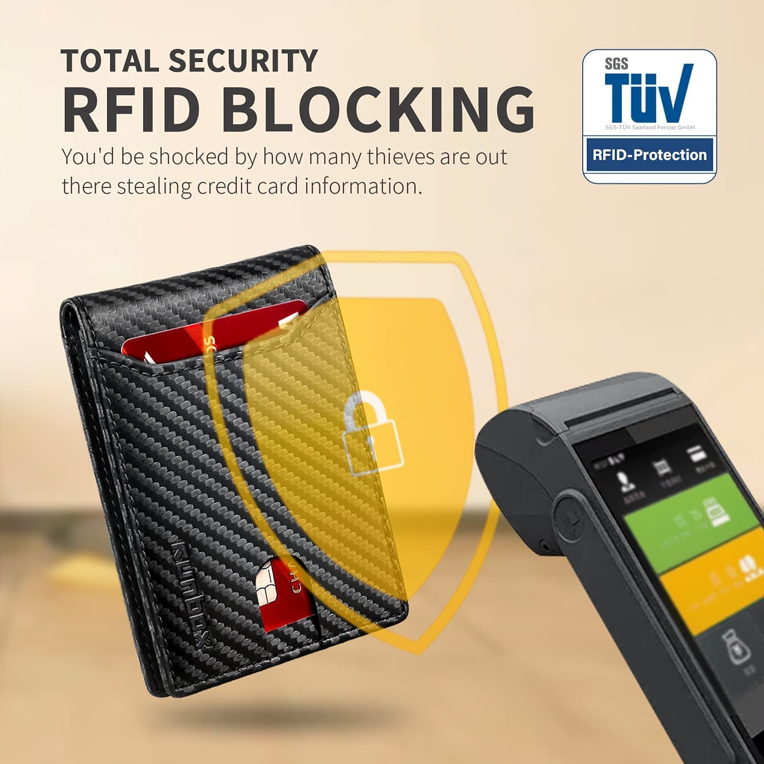 RUNBOX Bifold Slim Wallet for Men - Rfid Blocking Leather Front Pocket Men'S Wallet with Gift Box  RUNBOX   