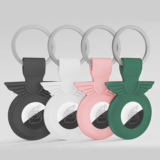 With Airtag Case Keychain Air Tag Case Holder Silicone Airtags Key Ring Cases Air Tags Key Chain Compatible with Apple Airtag GPS Item Finders Accessories 4 Pack GAGAAL Air Tags  GAGAAL   