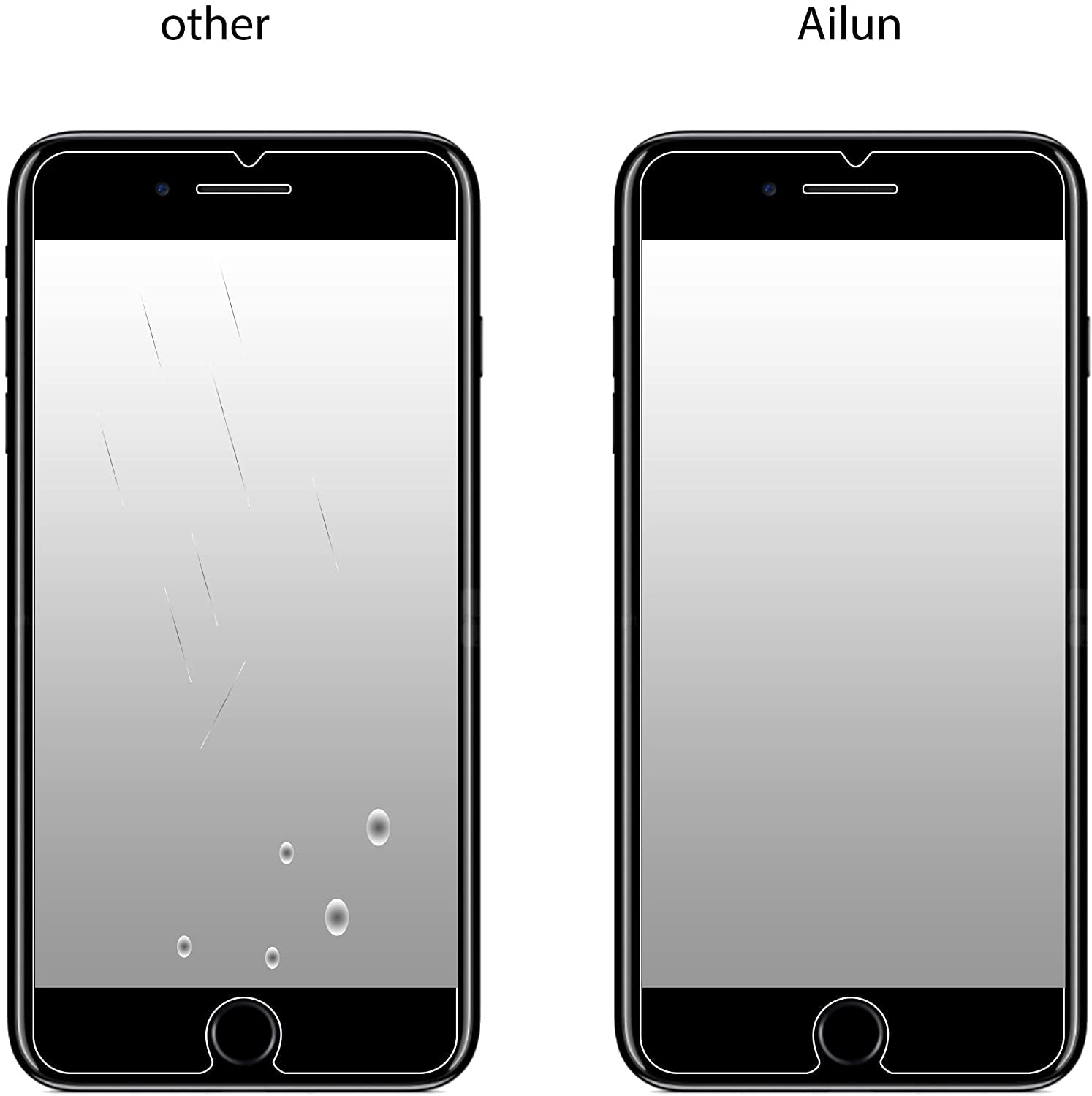 Ailun Screen Protector Compatible for Iphone SE 2020 2Nd/2022 3Rd Generation, Iphone 8,7,6S,6, 4.7-Inch Tempered Glass 0.25Mm Case Friendly 3 Pack Clear  AILUN   