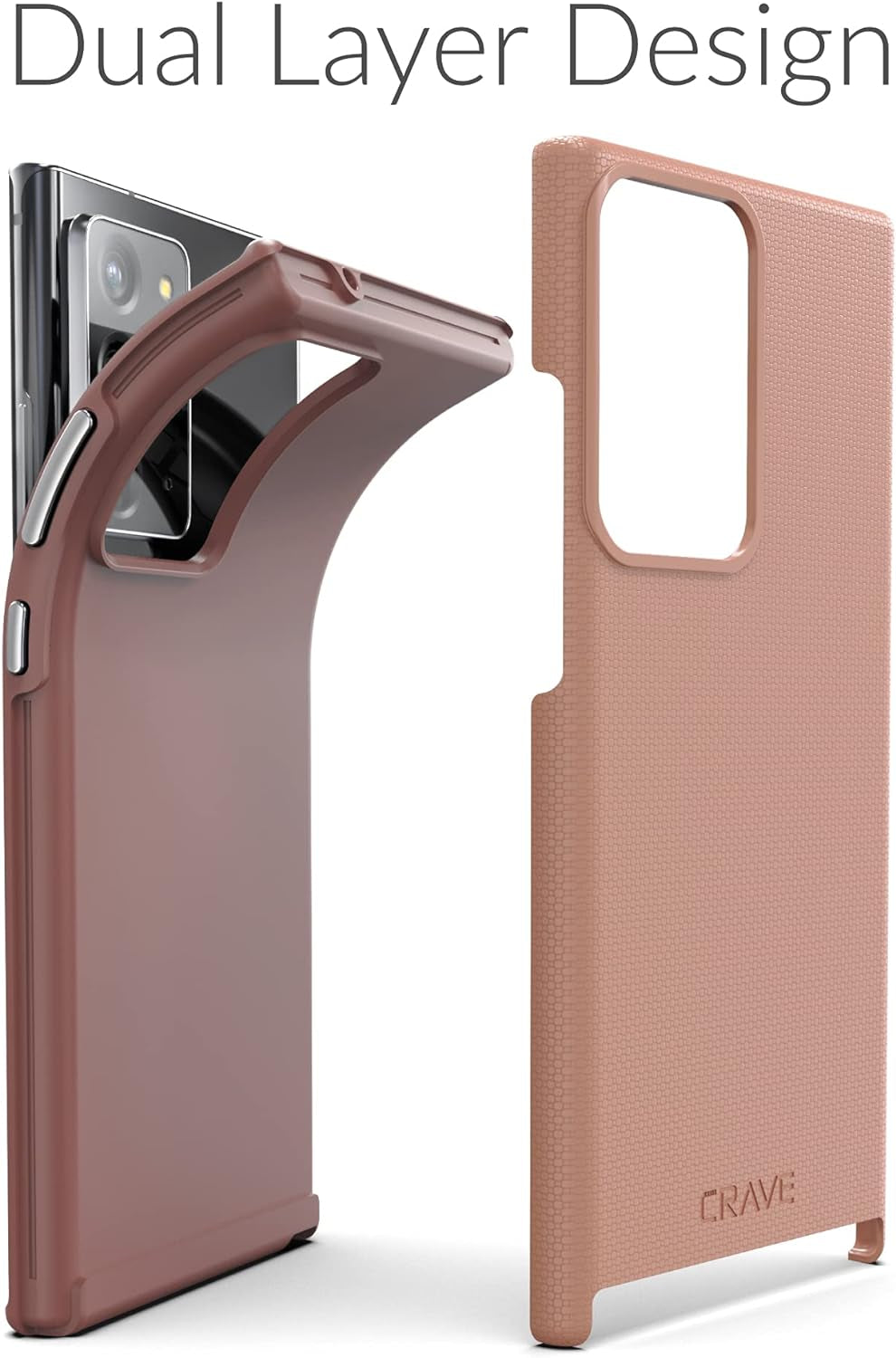 Crave Dual Guard for Galaxy Note 20 Ultra Case, Shockproof Protection Dual Layer Case for Samsung Galaxy Note 20 Ultra - Blush  Crave   