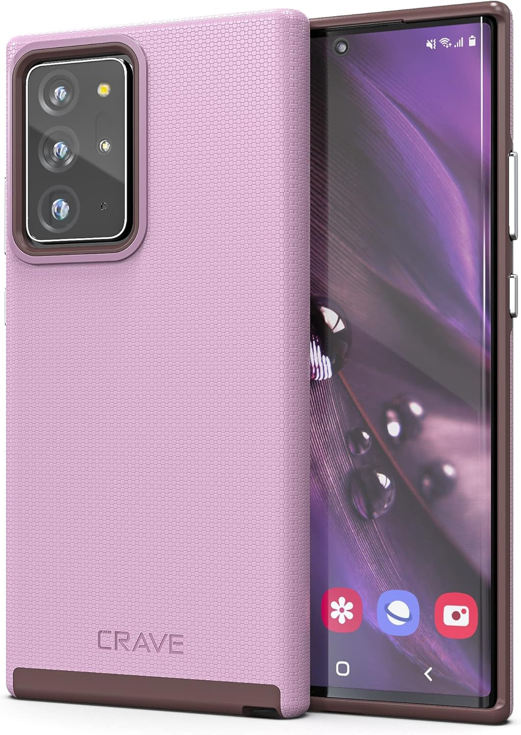 Crave Dual Guard for Galaxy Note 20 Ultra Case, Shockproof Protection Dual Layer Case for Samsung Galaxy Note 20 Ultra - Blush  Crave Lilac  