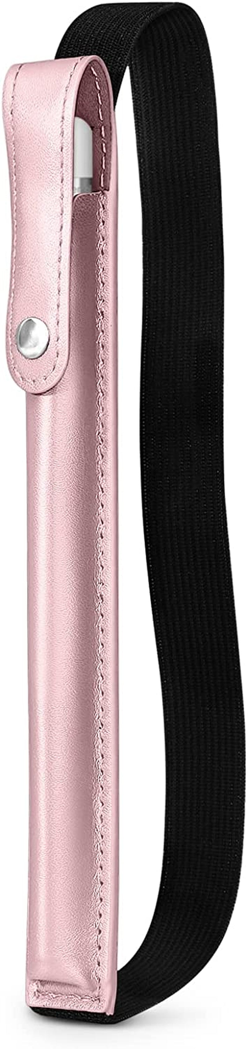 DTTO Pencil Case for Apple Pencil 1St/2Nd Generation, PU Leather Pencil Sleeve Pouch with Detachable Elastic Band for Ipad 9.7"/ 10.2"/ 10.5"/ 10.9"/ 11"/ 12.9" Case, Black  DTTO Rose Gold  