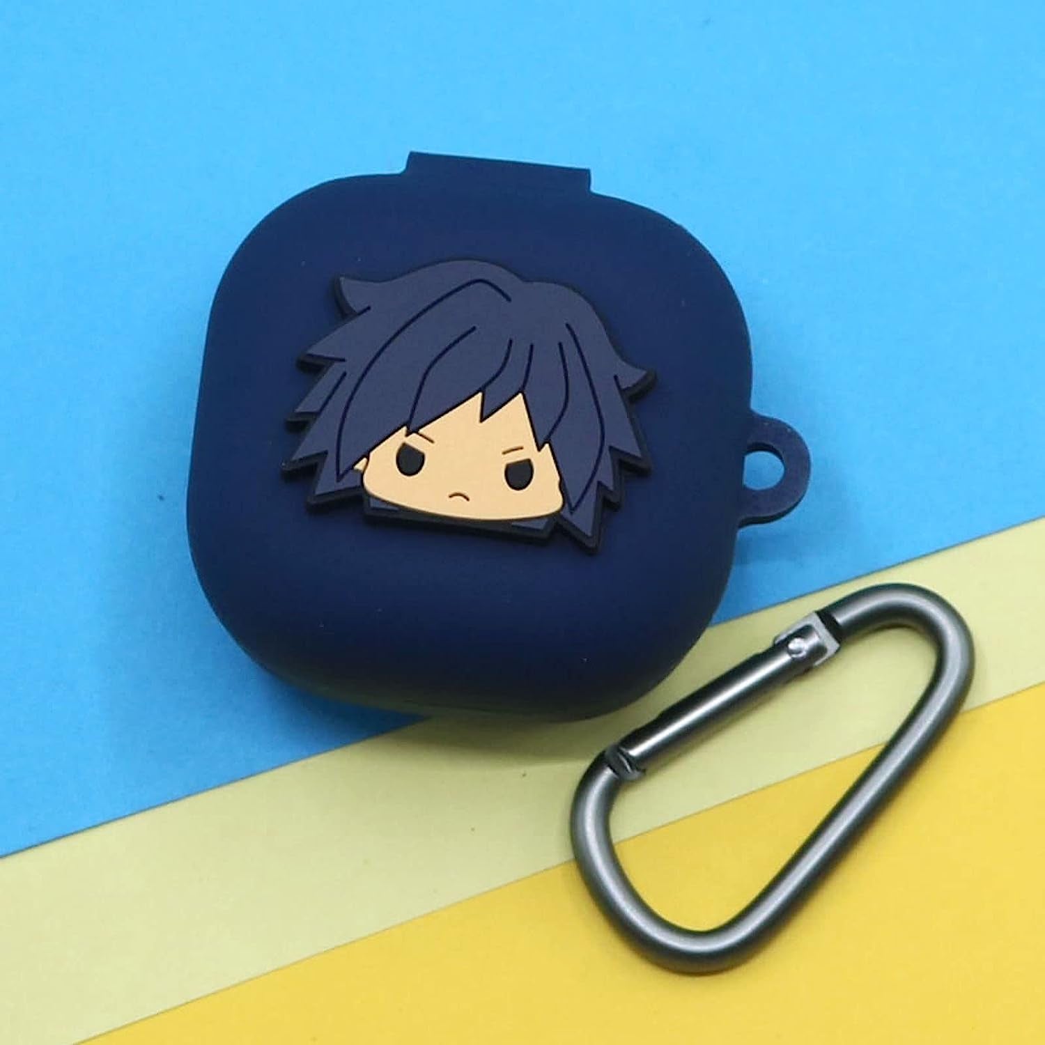 Anime Silicone Earbuds Case Cartoon Headphones Cover Fit Designed for Galaxy Buds2 Pro (2022) /Buds 2 (2021) /Samsung Galaxy Buds Live (2020) /Buds Pro (2021) (Blue)  SKPY   