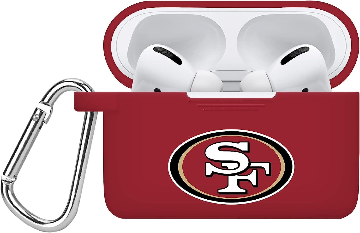 GAME TIME Tampa Bay Buccaneers Silicone Case Cover Compatible with Apple Airpods Pro Battery Case (Black)  Game Time SF 49ers - Crimson  