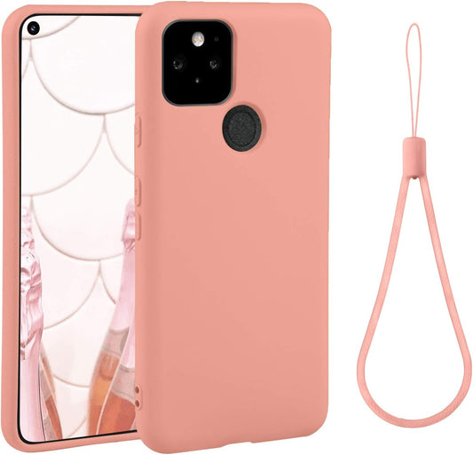 ABITKU Compatible with Google Pixel 4A 5G Case,Slim Silicone Gel Rubber Case Cover (With Microfiber Lining) Full Body Shockproof Design for Google Pixel 4A 5G 6.2 INCH (Pink)  abitku   