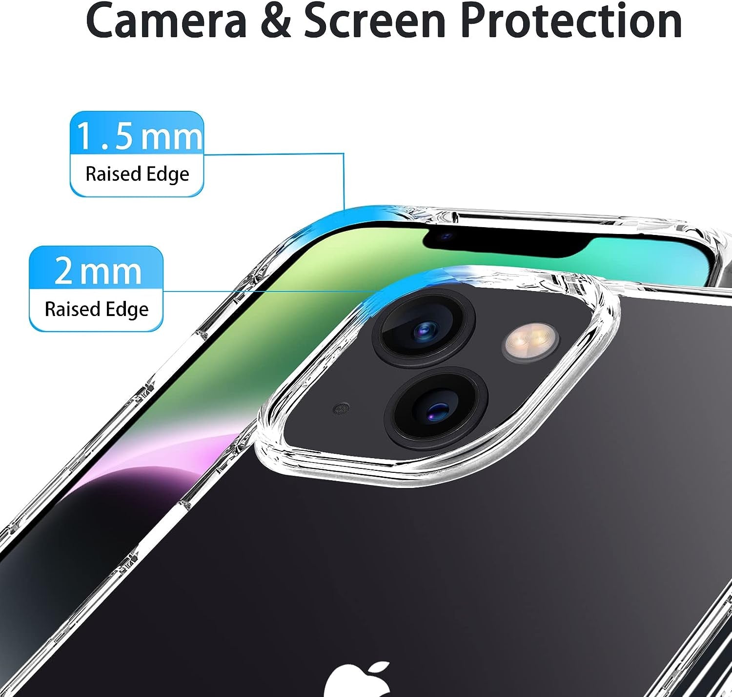 Jjgoo Compatible with Iphone 14 plus Case Clear, Non-Yellowing Shockproof Phone Case for Apple Iphone 14 Plus, Slim Anti-Scratch Hard PC Back Protective Cover Bumper 2022  JJGoo   