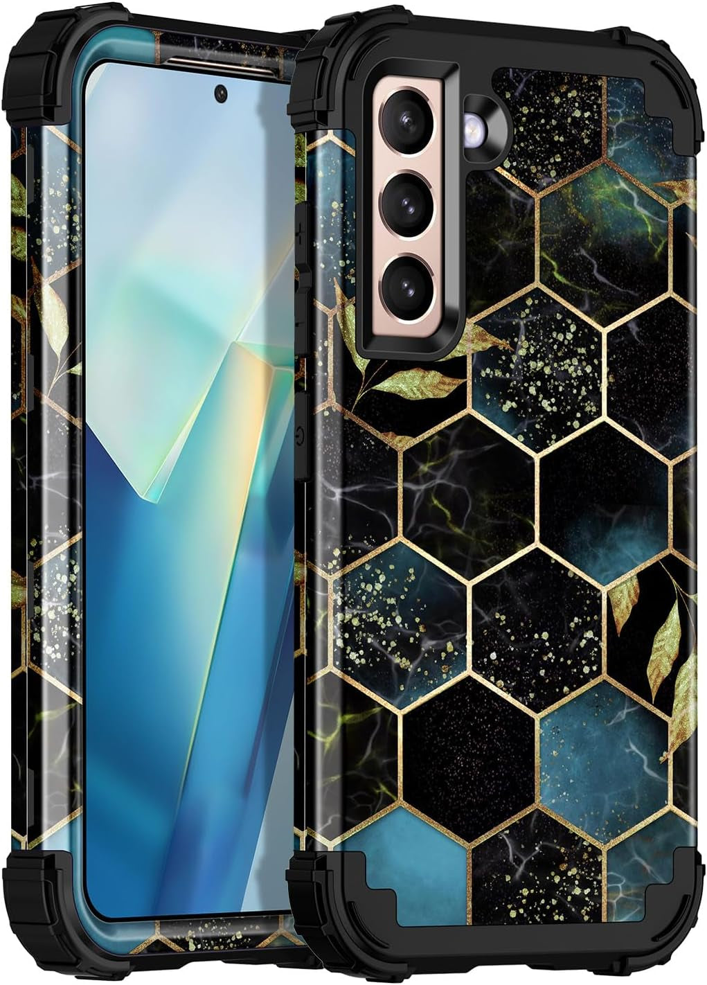 Rancase for Galaxy S21 plus 5G Case,Three Layer Heavy Duty Shockproof Protection Hard Plastic Bumper +Soft Silicone Rubber Protective Case for Samsung Galaxy S21 plus 5G 6.7 Inch,Black  Rancase   