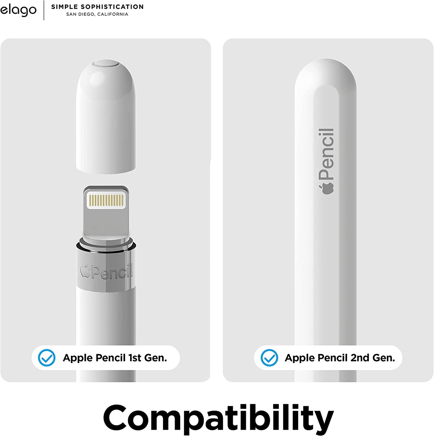 Elago [4 Pack Replacement Pencil Tips Compatible with Apple Pencil 1St & 2Nd Generation, Wear-Resistant High Sensitivity Pencil Nibs  elago   