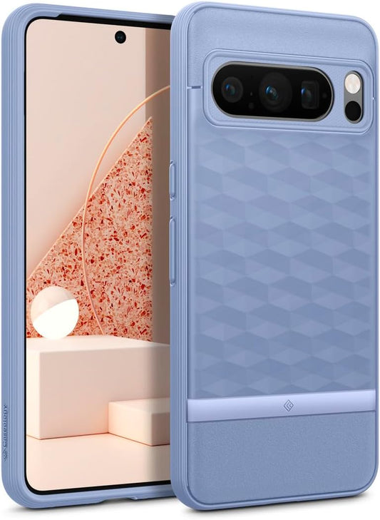 Caseology Parallax 3D Ergonomic Design Case Compatible with Google Pixel 8 Pro Case 5G [Military Grade Drop Tested](2023) - Bay Blue  Caseology   