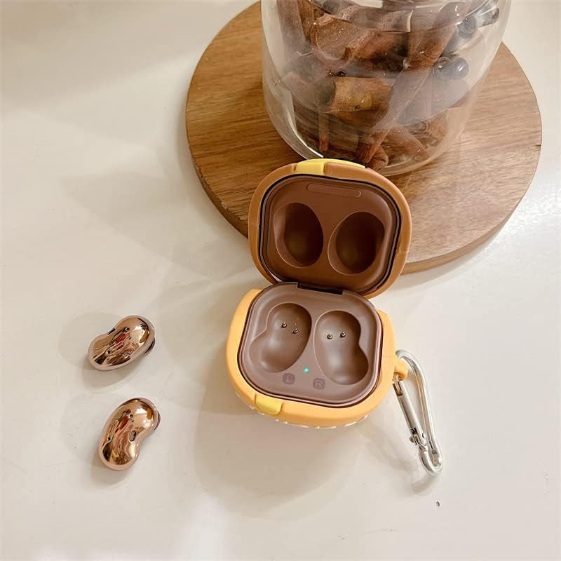 Soft Silicone Skin Cute Case for Samsung Galaxy Buds 2 2021/ Galaxy Buds Pro 2021/ Galaxy Buds Live 2020, Shock-Absorbing Case Cover Accessories with Keychain  JLHYYXH   