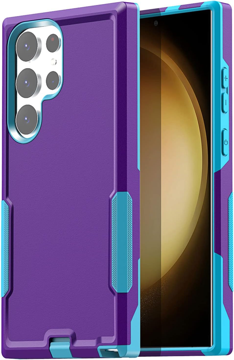 Aicase for Samsung Galaxy S23 Ultra Case,Heavy Duty Drop Protection Full Body Rugged Shockproof Military Protective Tough Durable Cover for Samsung Galaxy S23 Ultra 6.8"_Burgundy/Pink  AICase Purple/Blue  