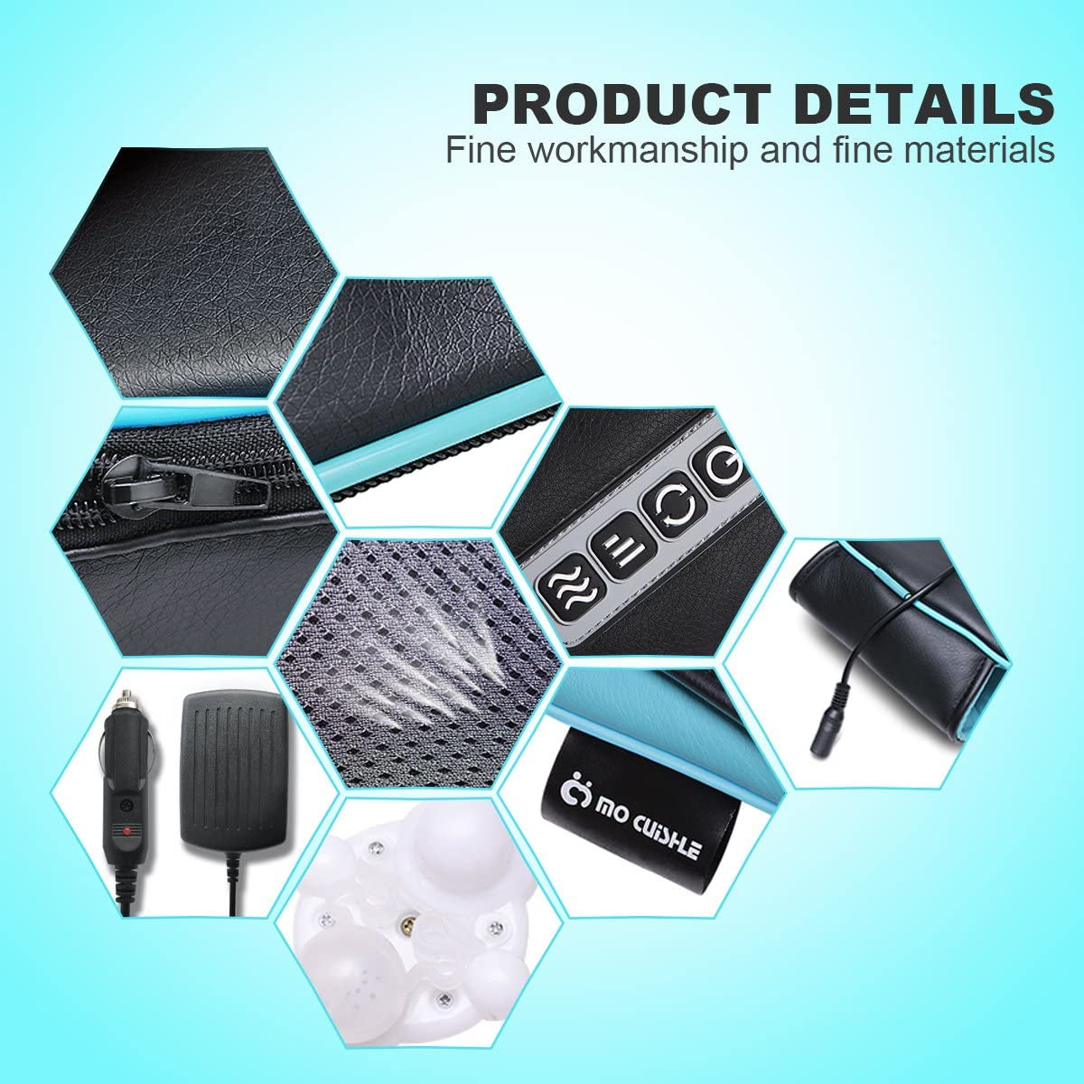 Mocuishle Neck Shoulder Back Massager with Heat - Shiatsu Neck Massager Present, Gift for Men/Women/Mom/Dad - Deep Kneading Massage for Neck, Back, Shoulder, Waist, Leg, Feet and Muscle  Mo Cuishle   