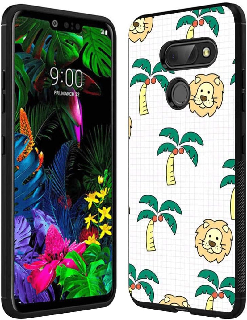 Yqci Designed for LG G8 Thinq Case Custom Christmas Tree 1 Pattern Cover Case,Shockproof Full Body Protective Phone Case Compatible with LG G8 Thinq  YQCi Cartoon Lion  