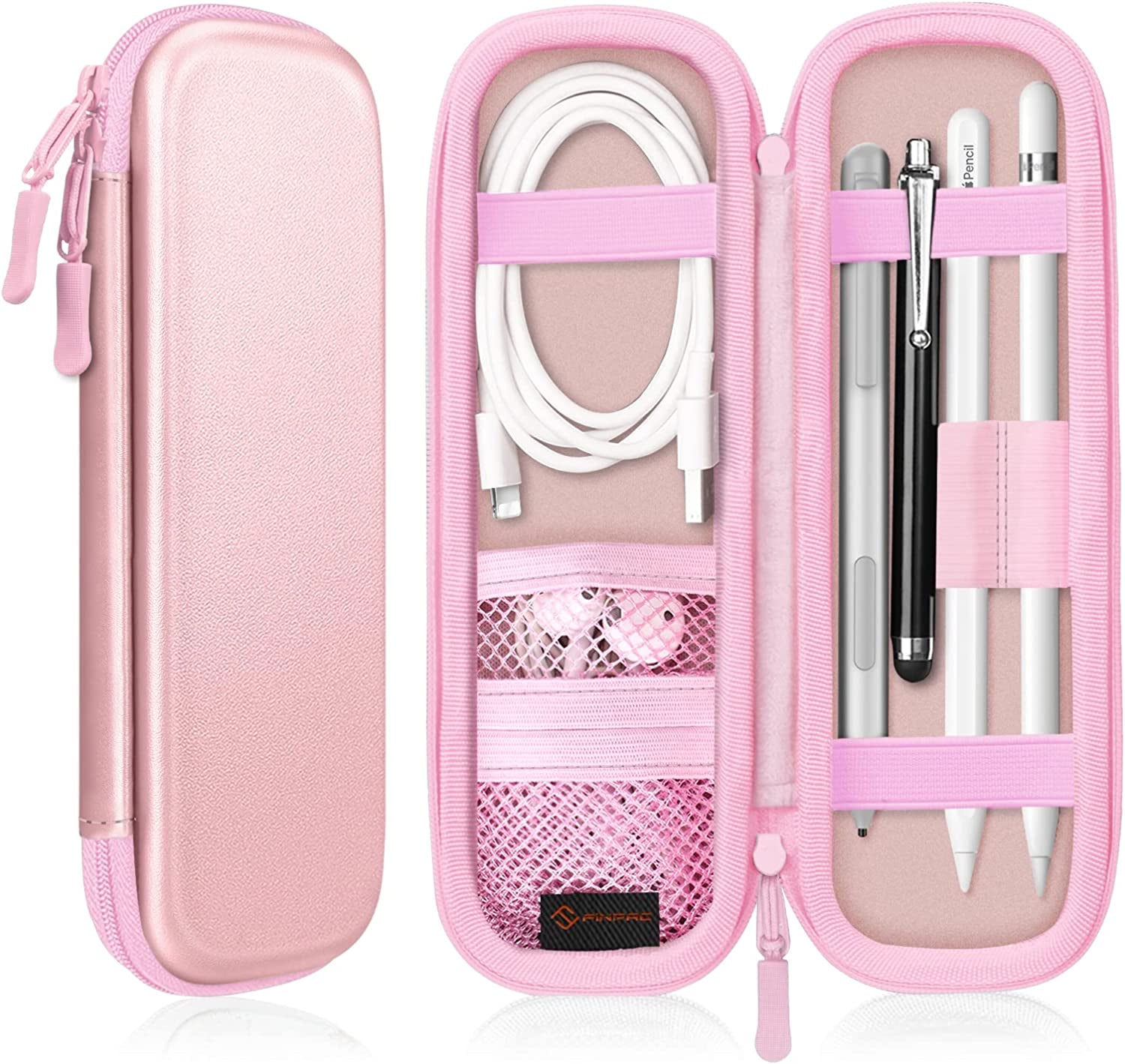 Fintie Holder Case for Apple Pencil (1St and 2Nd Generation), PU Leather Protective Carrying Bag Sleeve Compatible with Apple Pen Accessories, USB Cable, Samsung Stylus, Lilac Marble  Fintie Rose Gold  