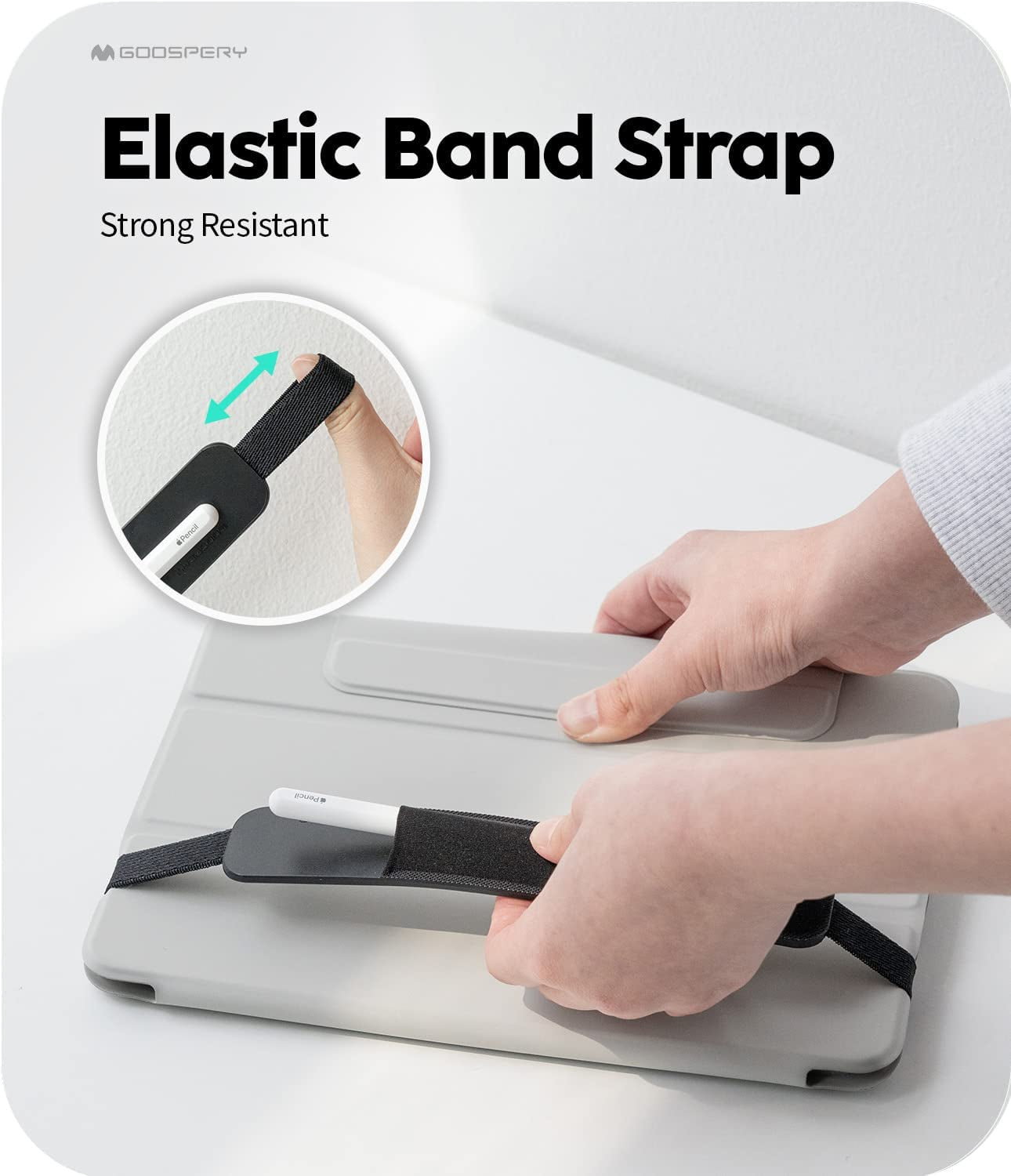 Goospery Pencil Protection Holder Compatible with Apple Pencil (1St & 2Nd Generation) Sling Sleeve PU Leather Pouch Case Elastic Band Pocket Accessory Fit Ipad 8Th 7Th Mini 5Th/Notebook/Tablets  GOOSPERY   